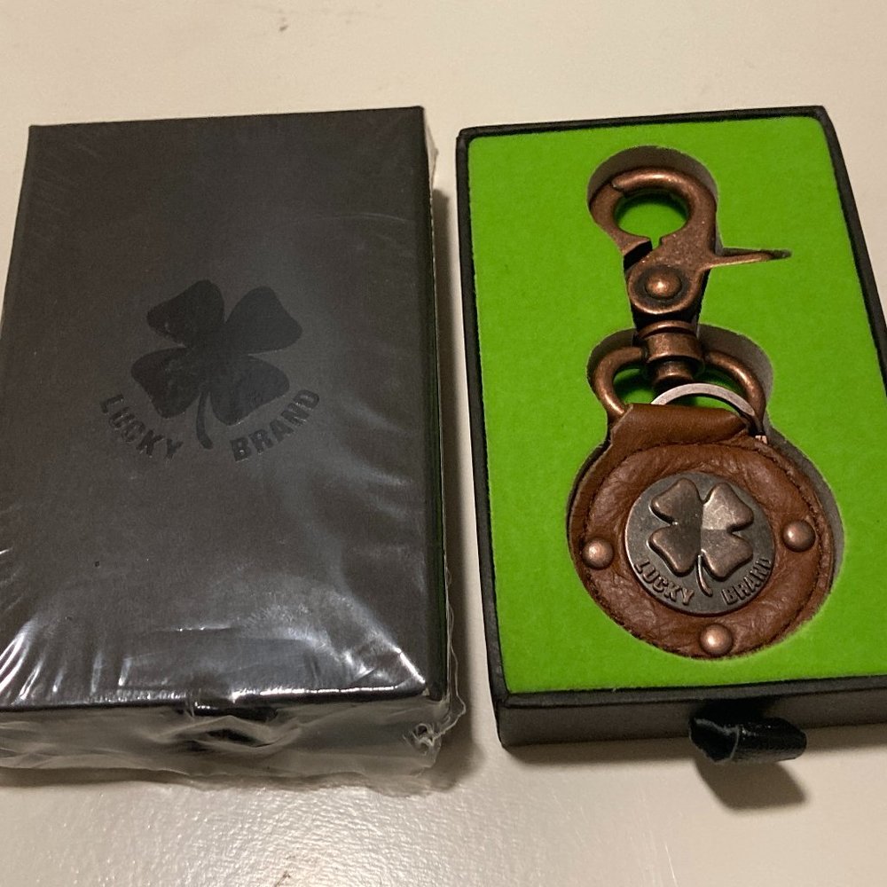 Leather & Bronze LUCKY Brand Key Chain-Belt Loop Clasp